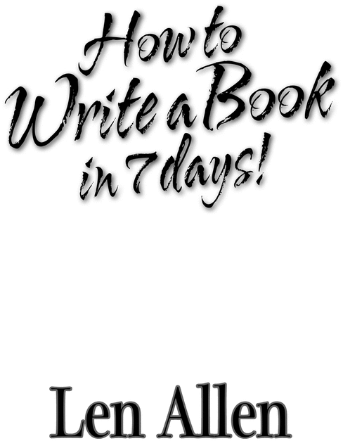 Product picture How to write a book in 7 days
